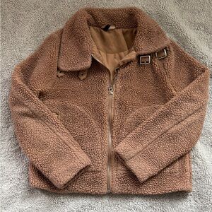 Womens small brown Teddy Coat